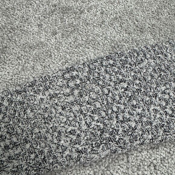 Loft Textured Knitted Pullover Sweater Dress Womens Medium Gray Wool Blend Cozy - Picture 3 of 14